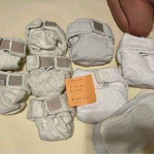 Bundle of Little Lamb Bamboo and Microfiber Fitted Diapers